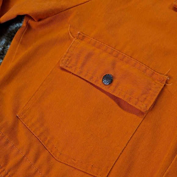 Vintage Orange Boiler Suit Hunting Jumpsuit Retro Utility Workwear Canvas Denim - Picture 5 of 16